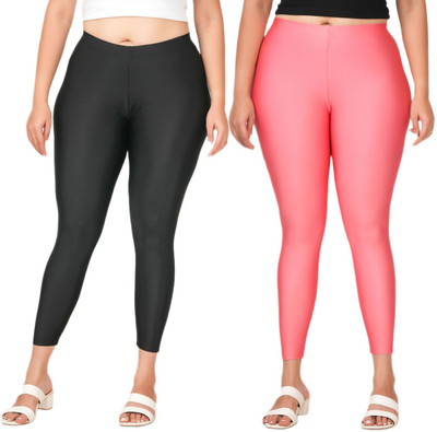 LoveiT Ankle Length Western Wear Legging(Black, Pink, Solid)