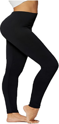 atox Ankle Length Western Wear Legging(Black, Solid)