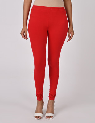 Brilon Churidar  Western Wear Legging(Red, Solid)