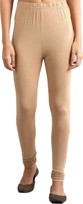 PRASUNS Churidar  Western Wear Legging(Beige, Solid)