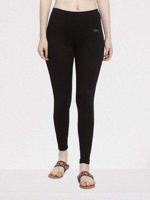 Trend Level Ankle Length Western Wear Legging(Black, Solid)