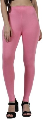 Janki Churidar Length Western Wear Legging(Pink, Solid)