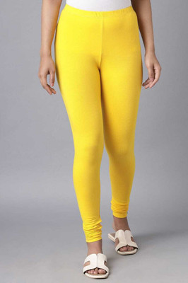 radharaaman fashion Churidar  Ethnic Wear Legging(Yellow, Solid)