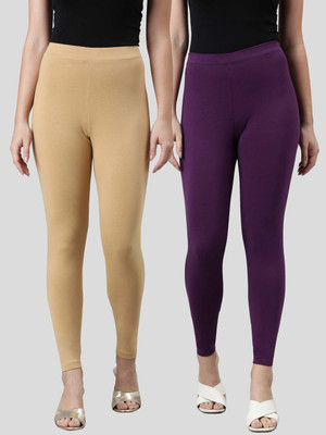 Kryptic Ankle Length  Western Wear Legging(Purple, Solid)