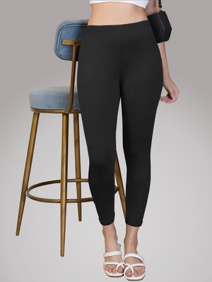 BEING WANTED Ankle Length Western Wear Legging(Black, Solid)