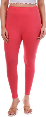 FIT FLICK Ankle Length  Western Wear Legging(Pink, Solid)