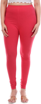tpf Churidar Length Western Wear Legging(Pink, Solid)