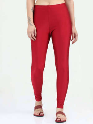 zyara Ankle Length  Ethnic Wear Legging(Red, Solid)