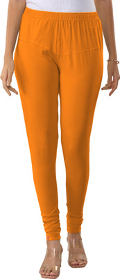 Lyra Churidar  Ethnic Wear Legging(Orange, Solid)