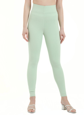 BELORE SLIMS Ankle Length Western Wear Legging(Light Green, Solid)