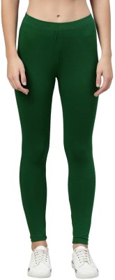 ZAYANQA Ankle Length  Western Wear Legging(Green, Solid)