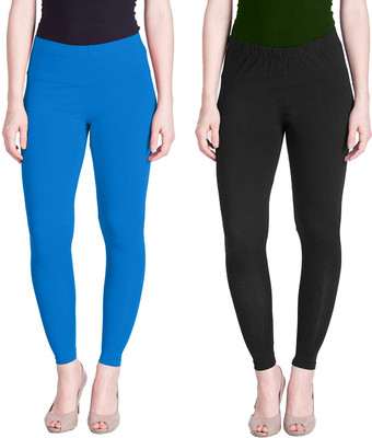 Lyra Ankle Length  Ethnic Wear Legging(Black, Blue, Solid)