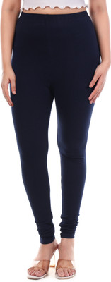 tpf Churidar Length Western Wear Legging(Blue, Solid)