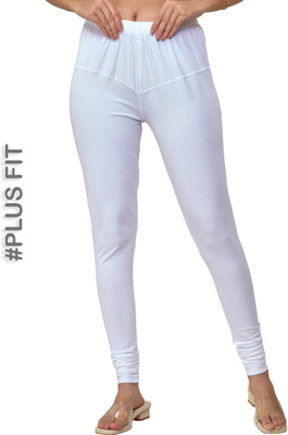 Lyra Churidar  Ethnic Wear Legging(White, Solid)