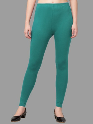 Trend Level Ankle Length  Western Wear Legging(Light Blue, Solid)