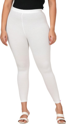 LoveiT Ankle Length Western Wear Legging(White, Solid)
