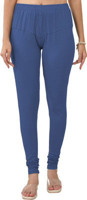 Lyra Churidar  Ethnic Wear Legging(Blue, Solid)