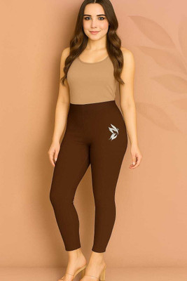 KK YARA Western Wear Legging(Brown, Solid)