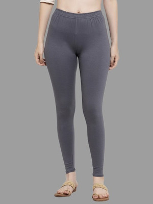 Trend Level Ankle Length Western Wear Legging(Grey, Solid)