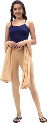 Morrio Ankle Length Ethnic Wear Legging(Beige, Solid)