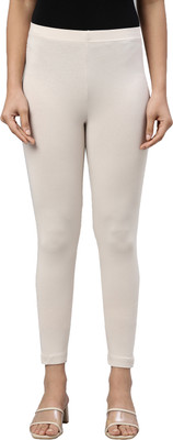GO COLORS Ankle Length Western Wear Legging(White, Solid)