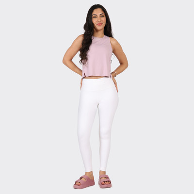 BlissClub Solid Women White Tights