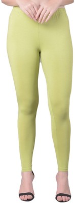 Comfort Lady Ankle Length  Ethnic Wear Legging(Light Green, Solid)