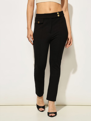 ONLY Ankle Length Western Wear Legging(Black, Solid)