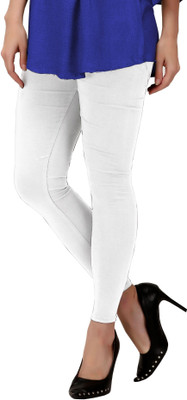 nilkanth Ankle Length Ethnic Wear Legging(White, Solid)