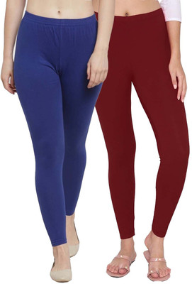 D'CLOTHZ Ankle Length Ethnic Wear Legging(Blue, Maroon, Solid)
