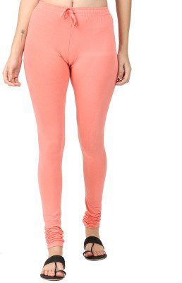 Robinbosky Churidar  Ethnic Wear Legging(Orange, Solid)