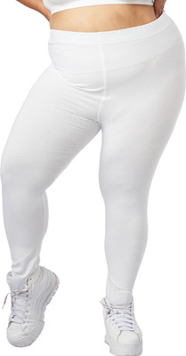 Bigtees Churidar Length Western Wear Legging(White, Solid)