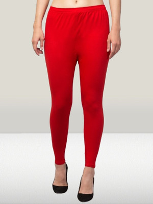 Wbnur Ethnic Wear Legging(Red, Solid)
