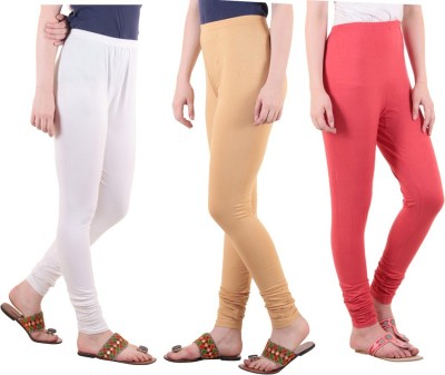 DIAZ Ethnic Wear Legging(White, Pink, Beige, Solid)