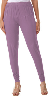 Lyra Churidar  Ethnic Wear Legging(Purple, Solid)