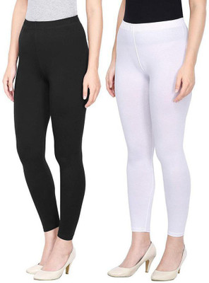 NYMEX Churidar Length Western Wear Legging(White, Solid)