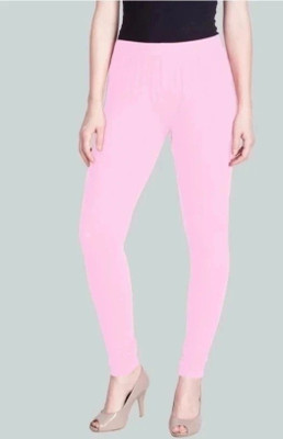 KABERI Churidar  Ethnic Wear Legging(Pink, Solid)