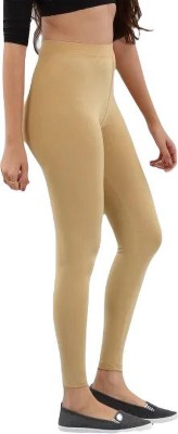 ATTIRE OUTFIT Ankle Length Western Wear Legging(Beige, Solid)