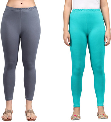 thread plus Ankle Length  Ethnic Wear Legging(Light Green, Grey, Solid)