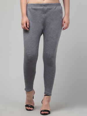 HOC Ankle Length Ethnic Wear Legging(Grey, Solid)