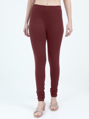 RUNSTARS Churidar Length Western Wear Legging(Maroon, Solid)