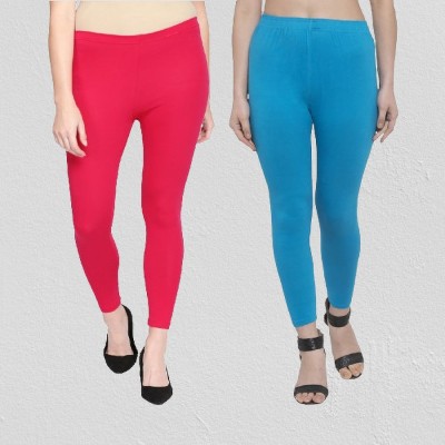 Style Access Ankle Length  Western Wear Legging(Pink, Blue, Solid)