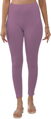 Lyra Ankle Length Ethnic Wear Legging(Purple, Solid)