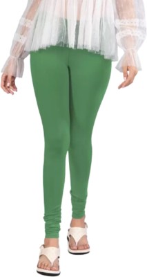 Zh fashion Churidar  Western Wear Legging(Green, Solid)