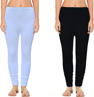 Shobha Expo Creation Churidar  Ethnic Wear Legging(Light Blue, Black, Solid)