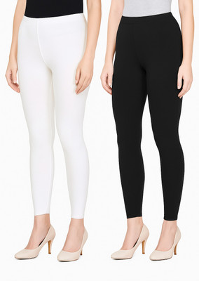 Shatorajjg Ankle Length Western Wear Legging(Black, White, Solid)