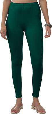 Lyra Ankle Length Ethnic Wear Legging(Green, Solid)