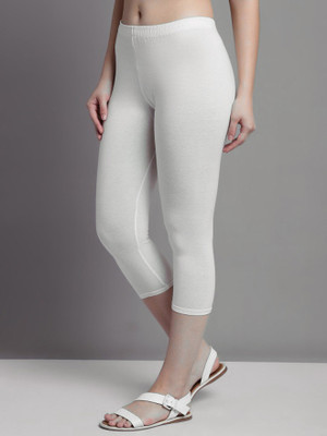 Style Access Western Wear Legging(White, Solid)