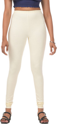 LoveiT Churidar  Western Wear Legging(White, Solid)