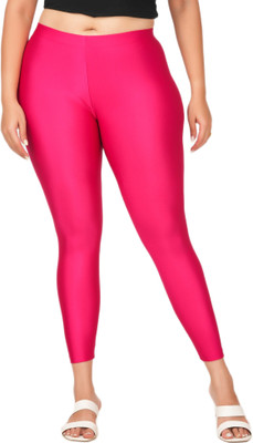 LoveiT Ankle Length Western Wear Legging(Pink, Solid)